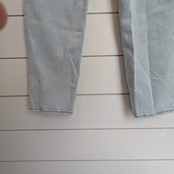 American Eagle Strigid Highest Rise Baggy Straight Jean Size 2 Crossover Waist - Picture 9 of 14